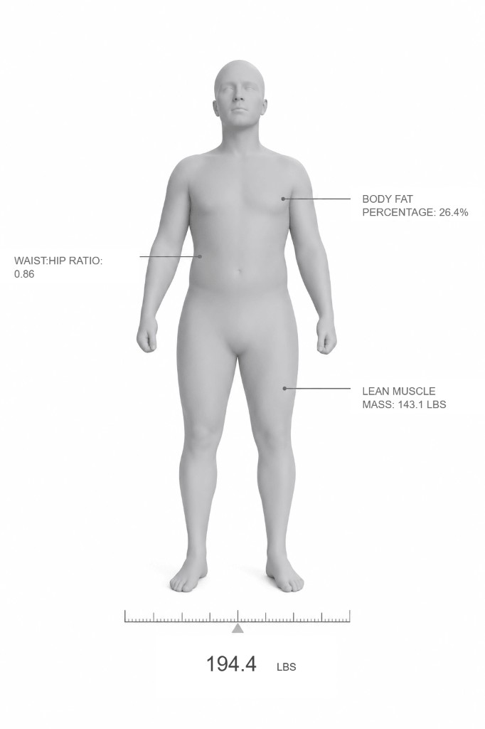 3D body scan front view